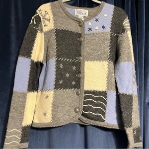 Vintage Tally-Ho Wool Cardigan Sweater